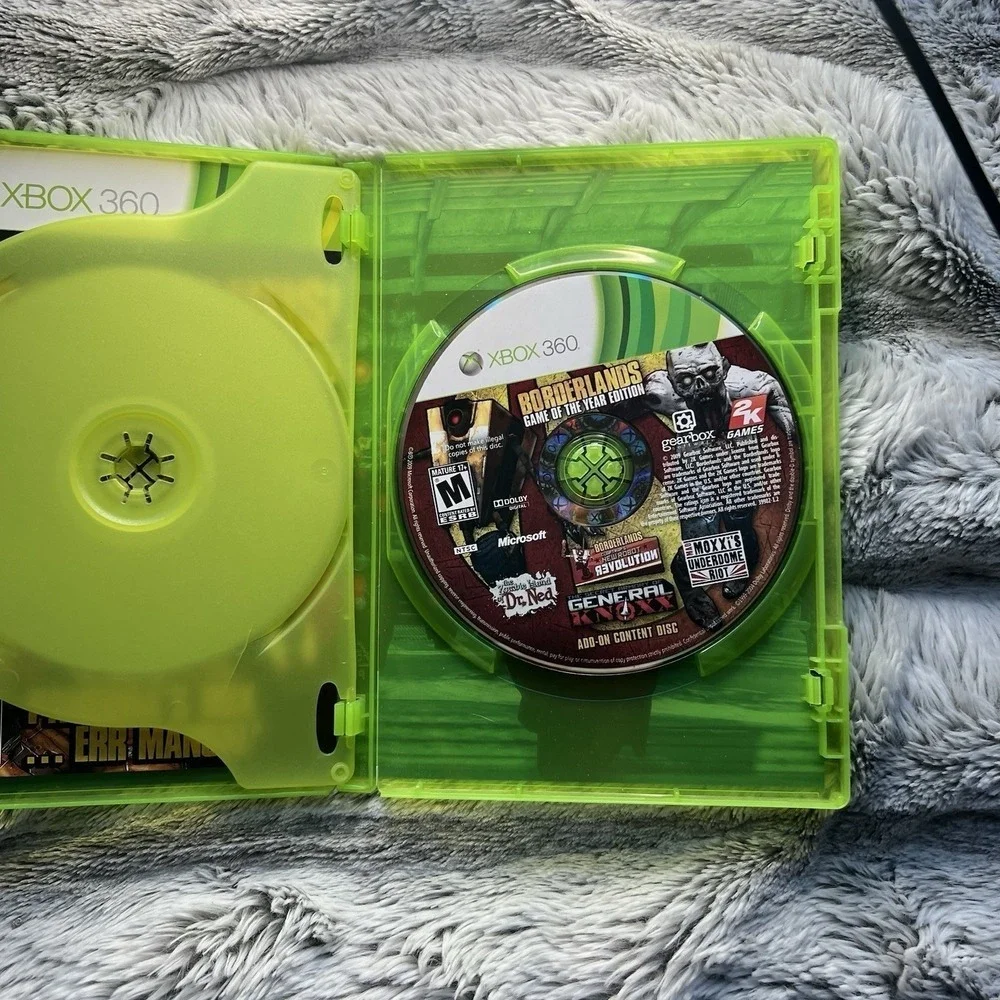 Xbox 360 Borderlands Game‎ of the Year Edition Complete Collection W/ Map Poster